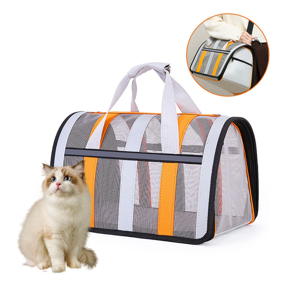 Mochila Transportadora Para Perro Y Gato Portátil Plegable