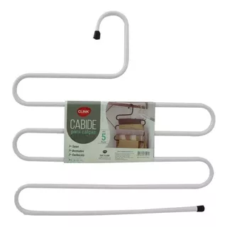 Kit 2 Cabide P/ Calças Inox 5 Divisórias Multifuncional