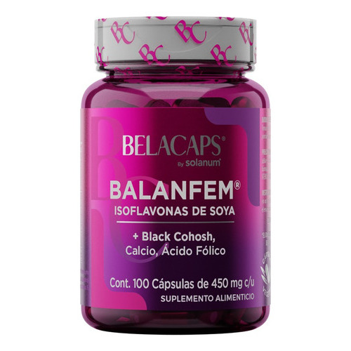 Balanfem Solanum Isoflavonas, Calcio, Acido Folico 100 Cap Sabor Sin Sabor