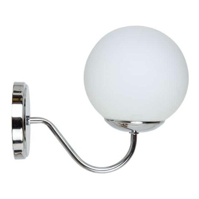 Aplique Joha Elyn 1 Luz Cromo Globo 15cm Opal Apto Led E27