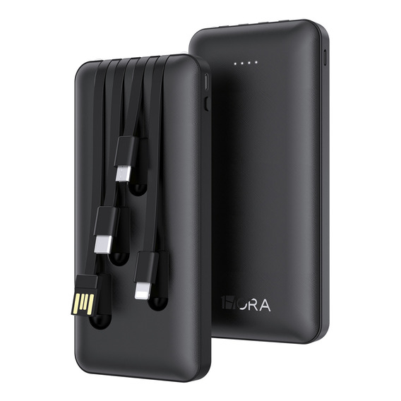 Power Bank 1Hora GAR148 1hora 10000mah Carga Rápida Bateria Portátil Con 4 Cables