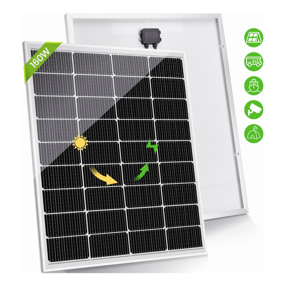 Modulo Panel Solar Carga 160w Monocristalino 18v Impermeable