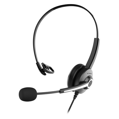 Audifono Diadema Para Call Center Acteck Centric Pro Hp620 Color Negro