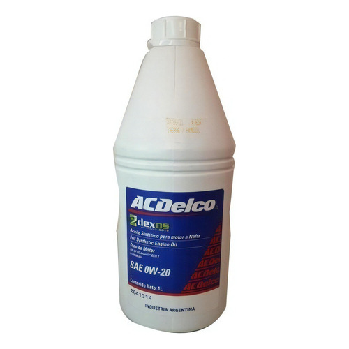 Aceite Sintetico Acdelco 0w20 Dexos Gen2 X 1 L