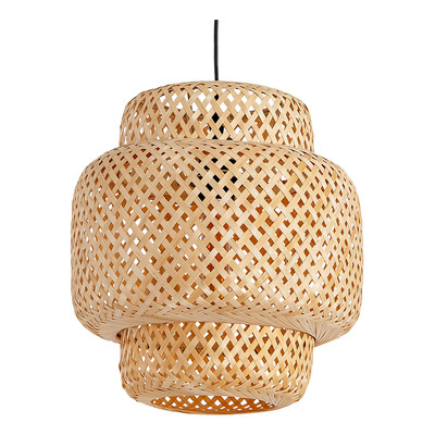 Colgante De Bambú 1×e27 Ø40×40cm Mks - Natural