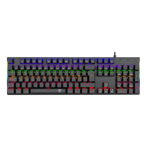 Teclado Gamer T-dagger T-tgk310-bl Naxos Rainbow Mecanico Teclado Negro