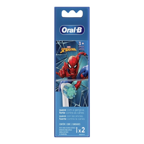 Oral-B Infantil Spiderman 2 unidades blancas