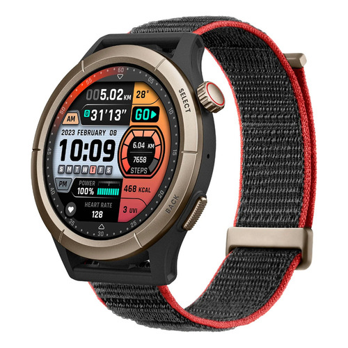 Reloj Inteligente Amazfit Cheetah Pro Smartwatch 1.45´´ Gps Color de la caja Negro Color de la malla Negro Color del bisel Plateado Diseño de la malla Deportiva