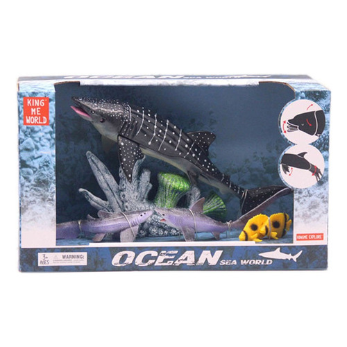 Animales Del Oceano Set Tiburon Y Cazon En Caja Wabro 99577