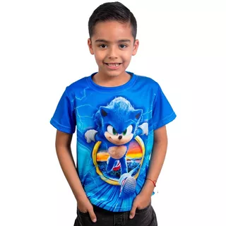 Playera Sublimada Sonic Infantil