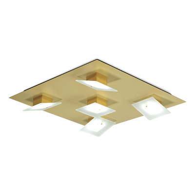 Lampara Plafon Techo Moderno 5 Luces Led 34w Wit Beige Kg