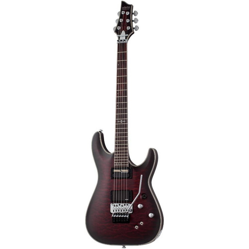 Guitarra eléctrica Schecter C-1 Platinum FR S de caoba crimson red burst satin con diapasón de palo de rosa