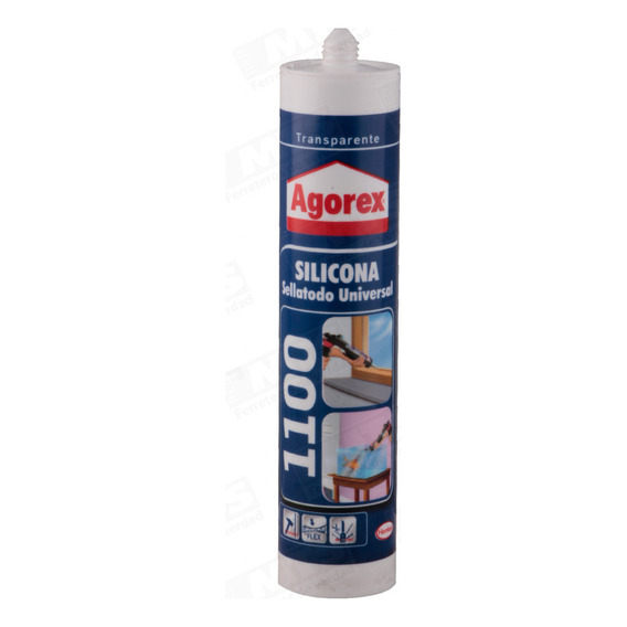 Silicona Sellante 1100 Transparente 300ml Agorex