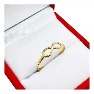 Anillo Oro 18 K Infinito 15 Años Mamá Novia Regalo Mujer