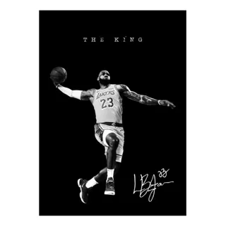 Quadro Placa Mdf Decoração Nba Lebron James Lakers Poster 2