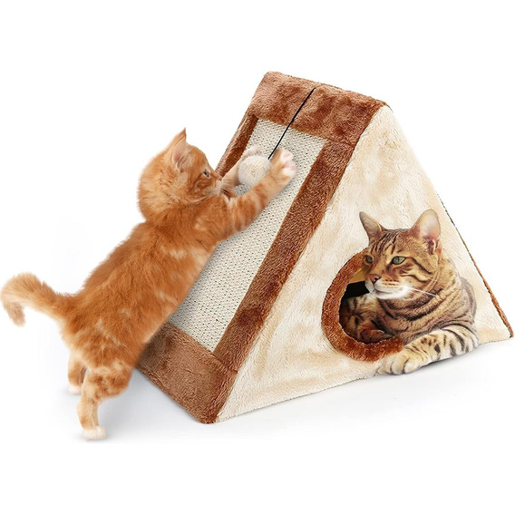 Rascador Triangular Plegable Para Gatos