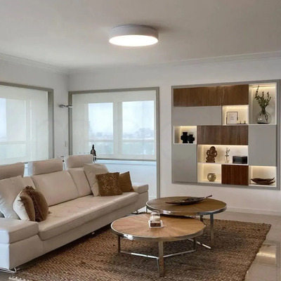 Plafon Led Halo Blanco 80cm Cct Deco Moderno Luz Desing Blanco