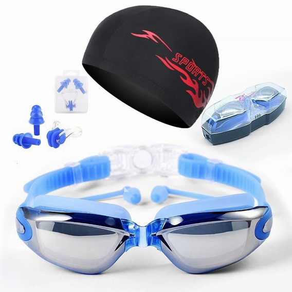 Gafas De Natación Kit 5 En 1, Nadar Protección Uv Antivaho