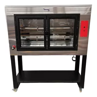 Horno Rosticero De 27 Pollos De Acero Inox Con Base 12 Msi