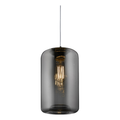 Lampara Colgante Rolo Fume Diseño Apto Led E27