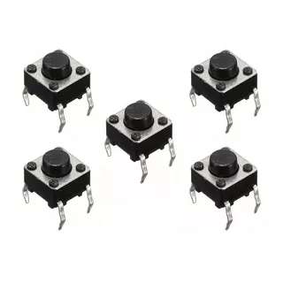 Pack 5 Boton Pulsador Tecla Tact Switch 6mm X 6mm   Nubbeo