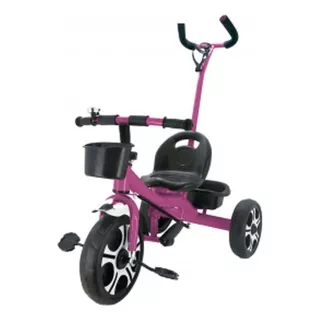 Triciclo Infantil Com Apoiador Rosa 7631 - Zippy Toys