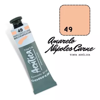 Tinta Acrílica 37ml 049 Amarelo Nápoles Carne Corfix