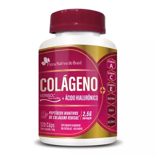 Colágeno Verisol + Ácido Hialurônico 120 Caps De 750mg Flora Nativa