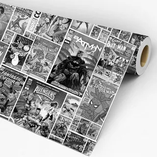 Papel Parede Adesivo Quadrinhos Hq Super-heróis Marvel Dc Pb