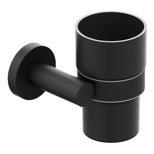 Vaso Portacepillo Baño Dynamic Hidromet De Metal Negro 