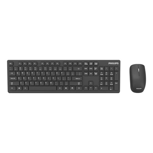 Open Box - Kit Teclado Y Mouse Philips Spt6602b Inalámbrico Color del teclado Negro