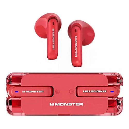 Audifonos Inalambricos Bluetooth Manos Libres In-ear Monster Color Rojo