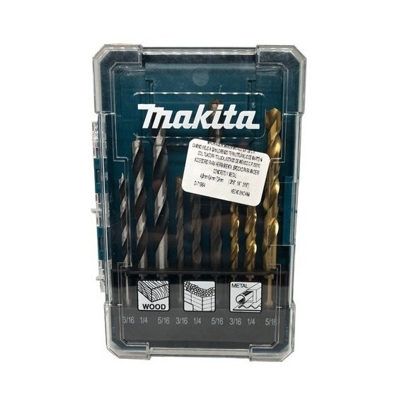 Kit De Brocas Para Metal, Madera Y Concreto Makita D-71984