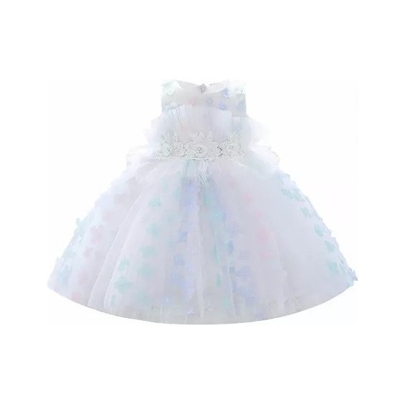 Vestido Fiesta Niña Bebé Elegante Boda Princesa 1 A 7años