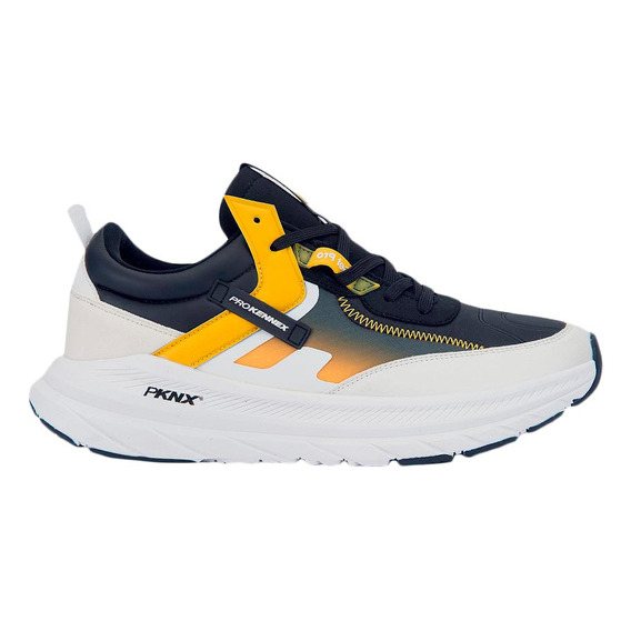 Tenis Casual Choclo Prokennex J032 Negro Y Amarillo  Hombre