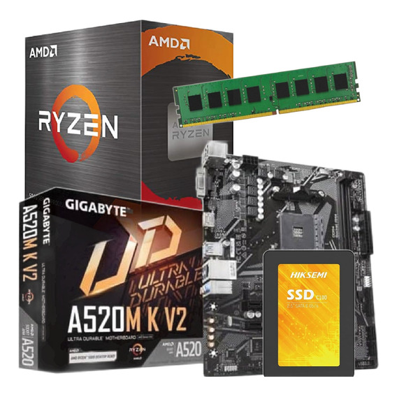 Combo Actualizacion Pc Amd Ryzen 5600g Mother 8 Gb Ssd 240