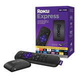 Roku Express 3930 Negro Dispositivo de streaming HD con cable HDMI de alta velocidad y control remoto simple