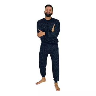 Pijama Jacquard Hombre Invierno Super Abrigados Macys 6666