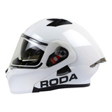 Casco Roda Abatible Rush Blanco Diseño Gp Certificado 250 Ns Color Blanco Tamaño Del Casco Mediano