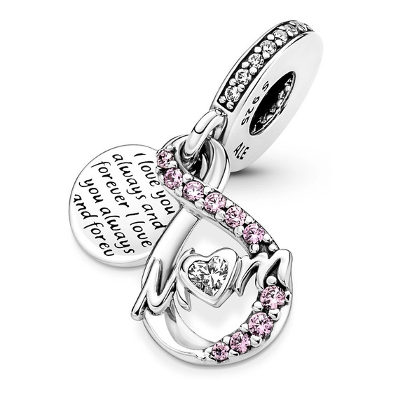 Pandora Dije Colgante Mom Infinito Pavé + Kit De Regalo