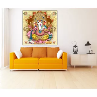 Cuadro Moderno Canvas Lord Ganesha  100x100cm