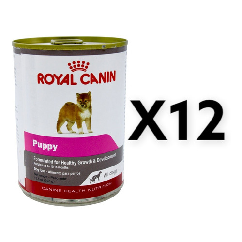 Paquete De 12 Latas De 385 G Royal Canin Puppy Todos Los Tam