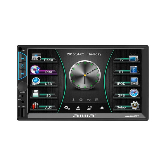 Radio Auto 2 Din Mirrorlink Touch De 7'' Aiwa W660bt