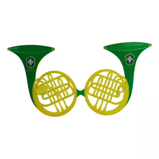 Óculos Divertido Torcida Copa Brasil Corneta Vuvuzela
