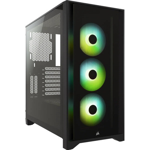 Gabinete Corsair Icue 4000x Rgb Vidrio Templado Negro