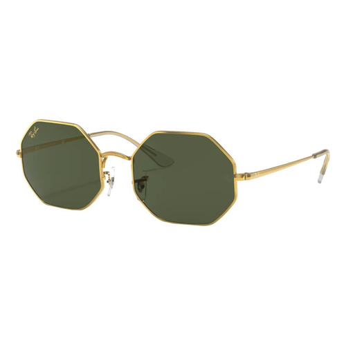 Anteojos de sol Ray-Ban I-Shape Octagon 1972 Legend Gold Standard con marco de metal color polished gold, lente green clásica, varilla polished gold de metal - RB1972