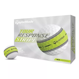 Pelotas Golf Taylormade Tour Response Stripe X12 Color Blanco C/amarillo