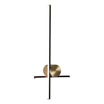 Aplique Pared Led Moderno Dorado Negro 15w L8815 Mks Dorado/negro