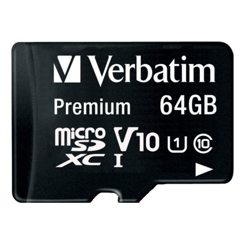 Tarjeta de memoria Verbatim 44084  Premium con adaptador SD 64GB