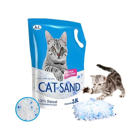 Arena Piedra Sanitaria Gatos Cat Sand Silicagel 15 Lt Otec